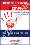 SDNA-Warnschild mit Handsymbol, Dibond, 40 x 60 cm, Textaufdruck: Deutsch, zusätzlich mit individuellem LOGO-Eindruck nach Kundenwunsch (ab 25 Stück)